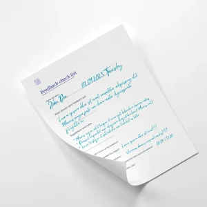 Feedback checklist